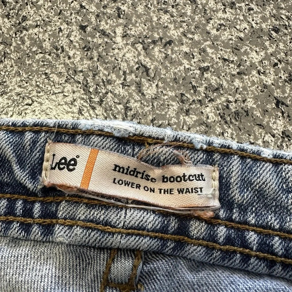 Lee Jeans Womens 12 32x31 Mid Rise Bootcut Light Wash Stretch Denim
